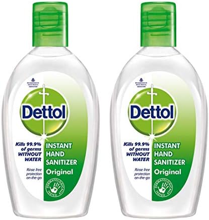 Dettol Alcohol based Hand Sanitizer, Original, 50ml, Pack of 2