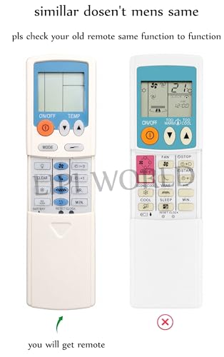 Image of LipiWorld 37 (5 Button) AC Remote Control (Old Remote Exactly Same Remote Will Only Work) Compatible for Mitsubishi AC Remote