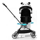 Il vassoio infantile con cestello di stoccaggio inferiore tiene le esigenze del bambino e può essere facilmente inserito o da prendere; Il posto spazioso aiuta il tuo bambino dentro e fuori dal passeggino. Il design anteriore e posteriore a doppio pedale consente ai bambini grandi e piccoli di sedersi.