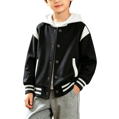 Manteau bomber collège enfants anti-froid bouton-pression