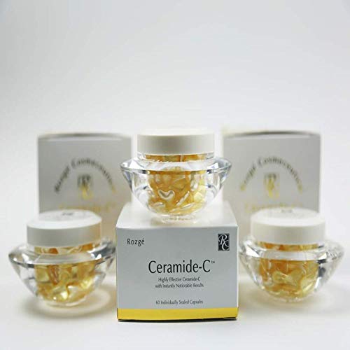 3 Packs Of Rozge Ceramide-C Facial Wrinkle Reducer Serum With Vitamins C And E - 3 X 60 Capsules Of Age Defying Antioxidant - Simple And Natural Rejuvenating Repair To Reduce Deep Wrinkles #TOP2
