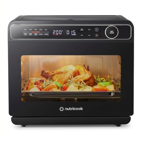 Nutricook Steami X 24L Black (Steam + Air Fryer Oven) with 10-in-1 functions like Steam Cook, Steam Roast, Air Fry,...