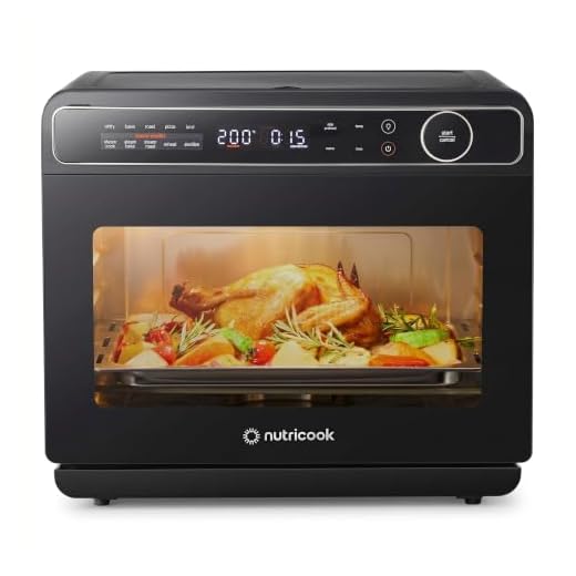 Nutricook Steami X 24L Black (Steam + Air Fryer Oven) with 10-in-1 functions like Steam Cook, Steam Roast, Air Fry, Bake, Sterilize & more. Steam + Convection technology, 2200W power, 2-year warranty