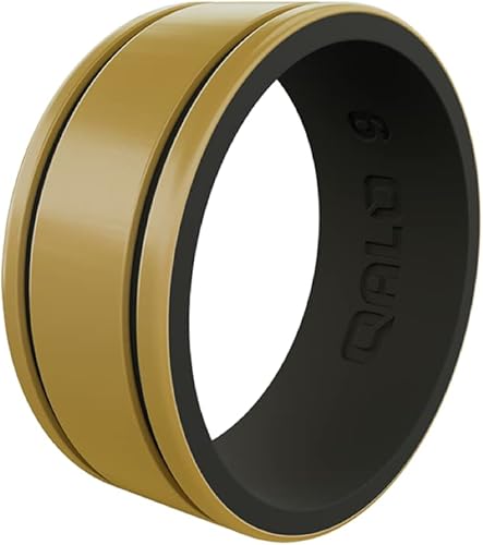 QALO Men's Silicone Wedding Rings – 8.5mm Wide x 2.5mm Thick – Durable Men Rubbe