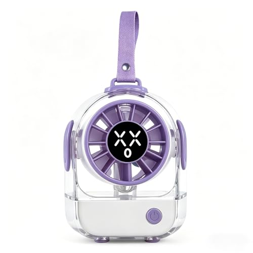 Mini Portable Fan, 5 Speeds 8500 RPM Small Personal Fan with LED Display, USB Rechargeable Battery Operated Handheld/Desk/Travel Fan for Kids Girls Disney World Must Have Toy