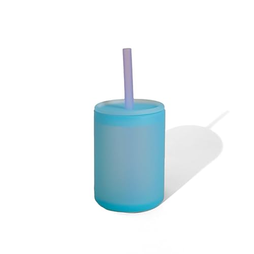 Avanchy Vaso transparente para bebé con pajilla, tazas de entrenamiento para bebés y niños pequeños, entrenador de destete LED para bebés de 5