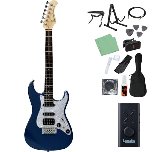 Bacchus GS-Mini DLPB エレキギター初心者14点セット 【ヘッドホンアンプ付き】 ダークレイクプラシッドブルー 【ダウンサイズ】 バッカス