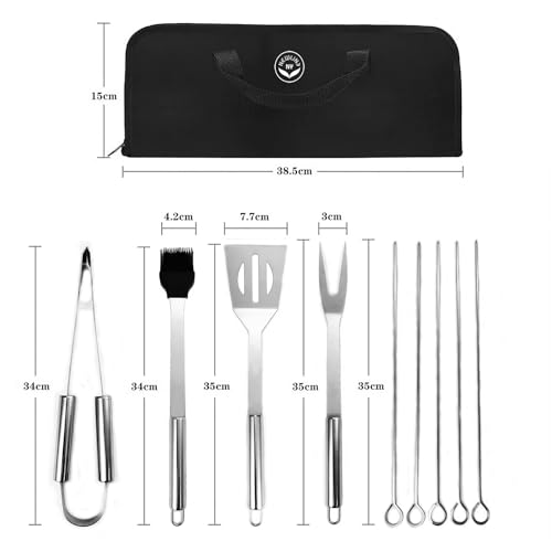 Kit de 9 piezas para parrilla de acero inoxidable miniatura 3
