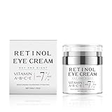 Retinol-Augencreme, feuchtigkeitsspendende Anti-Aging-Augencreme mit Vitamin E, reduziert Augenringe, Falten und Schwellungen, straffer Look, für alle Hauttypen