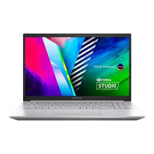 ASUS Vivobook Pro 15 OLED Laptop | 15,6" Full-HD OLED Display | AMD Ryzen-9 5900HX | 16 GB RAM | 512 GB SSD | NVIDIA RTX 3050 | Windows 11 | QWERTZ Tastatur | Cool Silver