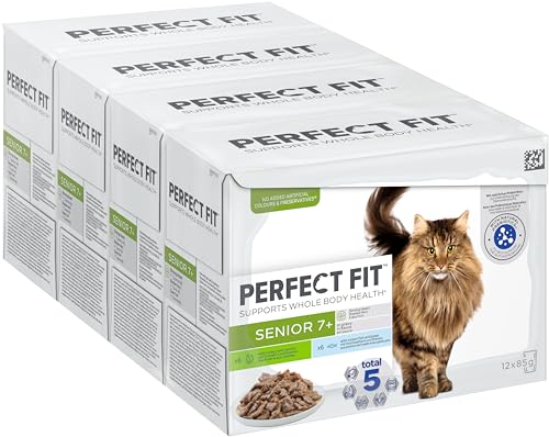 Perfect Fit Senior 7+ Wet Cat Food Pouches 48 Pack