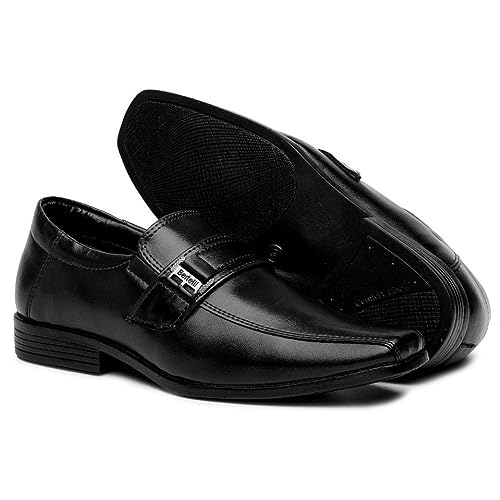 Sapato Infantil Social Masculino Estilo e Conforto com Fechamento Elastico Resistente e Fivela Later