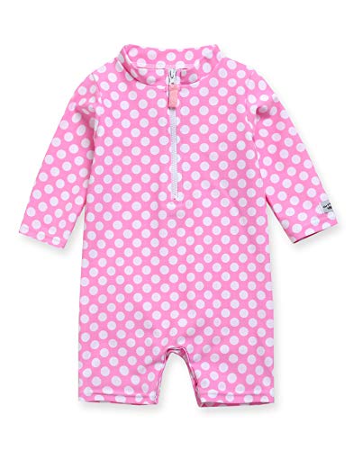 Image of VAENAIT BABY Girls One-Piece Swimsuit, UPF 50+ Long Sleeve Rash Guard, Ruffle Swimwear Infant & Toddler for 0-2 Years