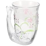 MAGICLULU Mermaid Glass Mug Coffee Cup Pink Glass Water Mug for Milk and Scented Tea Creative Drinkware