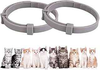 2 PCS Cat Flea Collars, Flea Collar for Pets, Pet Flea Collar Flea and Tick Prevention for Small animals, for Prevention Tick, Natural Flea & Tick Collar for Cats