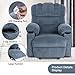 HRVEOCEI Small Power Lift Chair Recliner for Elderly, Petite Power Recliner Chair with Massage and Heat | USB | High Back | Push Button | Side Pockets, Liviing Room, Easy Assembly (Fabric, Blue)