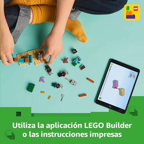 Miniatura 6 de LEGO Minecraft La Patrulla del Desierto de los Maldeanos - Juguete Interactivo con Figuras de Maldeanos y Caballero Cactus - Regalo Gamer para Niños y Niñas de 7+ Años Fans del Videojuego 21267