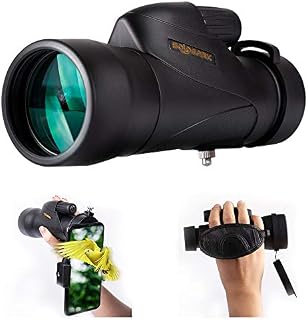 SOLOMARK 12X50 High Definition Monocular Handheld Waterproof Monocular-Bak4 Prism Fmc for Wildlife Bird