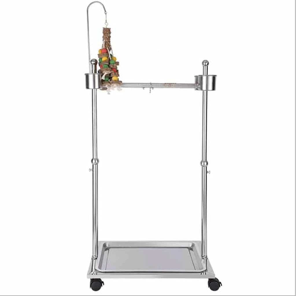 YYDS Adjustable Bird Perch Parrots Bird Playground Birdcage Bird Stand Rack for Small Cockatiels Conures Parakeets Finch (Size : 36 * 28 * 32-50cm)