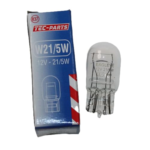 TecParts W21/5W 12V KFZ-Birne Glassockel W3x16q Sockel (T20 Weedge)