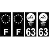 neige puy de dome 63 Auvergne Rhone Alpes|auvergne|Lot de 4 Stickers|63|63 Puy De Dome|Puy De Dome