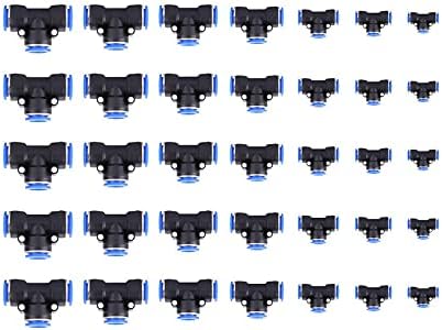 30 Stück Pneumatik Steckverbinder Set - 4-12mm Push In Schnellkupplungen