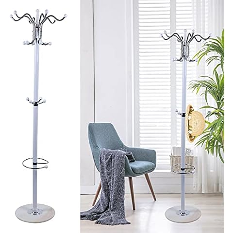 Futchoy Garderobenständer, Stabiler Metall Kleiderständer 170cm Cover