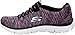 Skechers Women's Empire Game On Fashion Sneaker, Black/Hot Pink, 7 W US