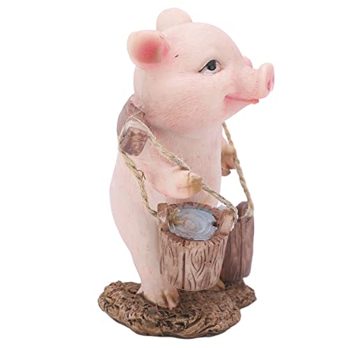 Estatueta de porco, ornamento de resina estilo country de porco, decoração de resina para casa, está