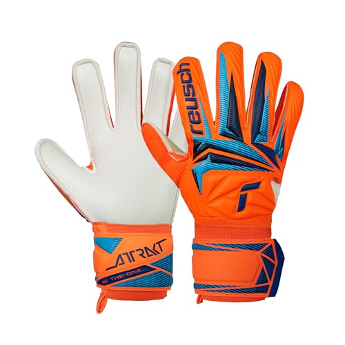 Reusch Gants de Gardien de But pour Hommes Adultes | Prise Robuste, Ajustement Stable et contrĂ´le de Balle Efficace | Gazon Artificiel, Gazon Naturel et Terrain Dur | Attrakt Solid