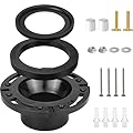 RV Toilet Seal, 3" Socket Floor Flange Kit Replacement for Dometic 300 310 320 RV Toilets, 385345892 Flange 385311658 Flush Ball Seal and 385311652 Base Seal Gasket
