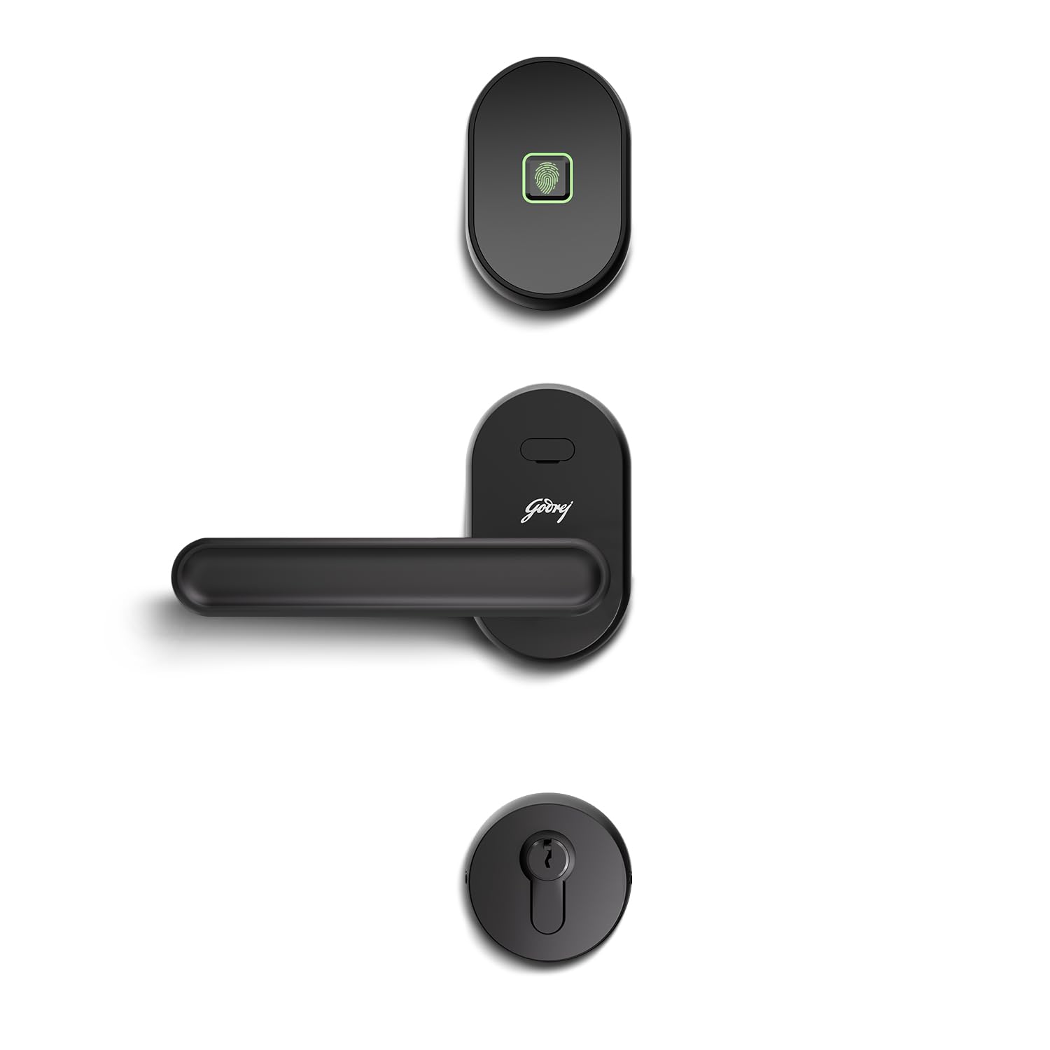 Godrej Smart Lock I GSL D1R | 3 in 1 Digital Lock I Fingerprint, Mobile App & BLE | 360° Biometric | Ideal for Single Wooden Doors I 3 Yrs Warranty I Made in India | | Black-picture-11