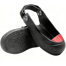Hook and Loop Straps Safety Overshoes with Steel Toe Caps, Titanium Aluminum Alloy Toe Shoe Covers, Steel Toe Covers, Visitor Safety Overshoe, Slip-Resistant Alloy Toe Overshoes M-red