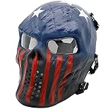 PuddingStation Full Face Airsoft Mask, for Masquerade Halloween Cosplay, Movie Props and Other Outdoor Activities