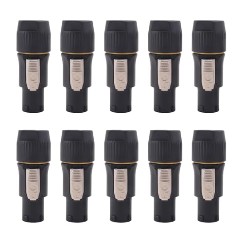 Connecteur de verrouillage 3pins NAC3FX-W étanche IP65 femelle mâle PA66 10pcs