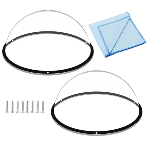 HiCaptain 2 Pack Dog Fence Window with Cleaning Cloth, Clear Acrylic Pet Dome Window