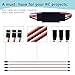Servo Extension Cable, 20 PCS 3-Pin Servo Extension Cable,Wire Cord Female to Male Rc Servo Extension Cord Wire Connectors for Servo Extension Connection Control Board Remote Control Parts(5 Sizes)