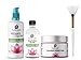 Planet Eden 50% Glycolic Chemical Acid Skin Peel Kit + Glycolic Acid Pre-Peel Cleanser + Antioxidant Recovery Cream + Treatment Fan Brush