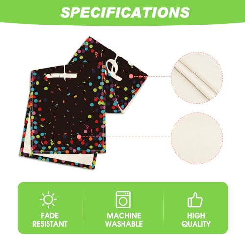 Artoid Mode Polka Dot Black Happy Birthday Table Runner, Seasonal Halloween Kitchen Dining Table Decoration for Home Party Decor 13x36 Inch by Artoid Mode - Image 5