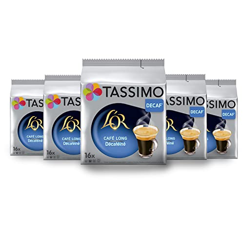 Tassimo, 80 Dosettes Café Long Décaféiné L'OR, Compatibles avec TASSIMO