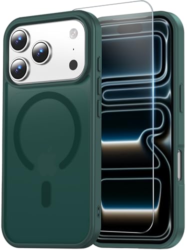 Image of Temdan for iPhone 17 Pro Case with Screen Protector Forest Green