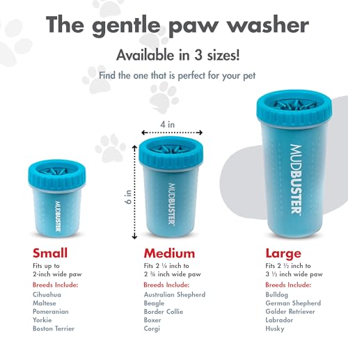 Dexas MudBuster Portable Dog Paw Cleaner, Medium, Blue - Premium Quality Pet Supplies and Accessories - Image 4