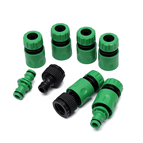 LINZI Garden Hose Water Tap Connector Fitting Kit + 6 Hose End Quick Connectors + 2 Double Male Snap Connectors + 2 Hose Tap Connector + 5 Hose Washers 1/2" + 5 Hose Washers 3/4" +5 O-Rings - Image 2