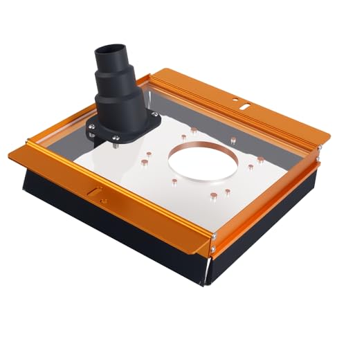 Dust Collection Shroud for Router Sled, 2-1/2" Dust Collection Interface Connect Dust Extractor, Slab Flattening Mill Accessories Compatible with SpeTool And Most Routers
