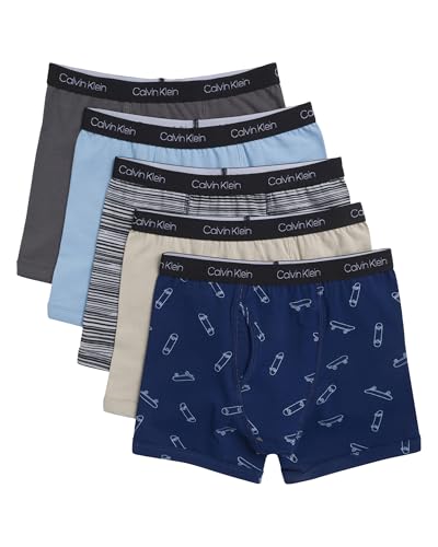 Image of Calvin Klein Kids Boys' Modern Cotton Boxer Brief Underwear 5-Pack