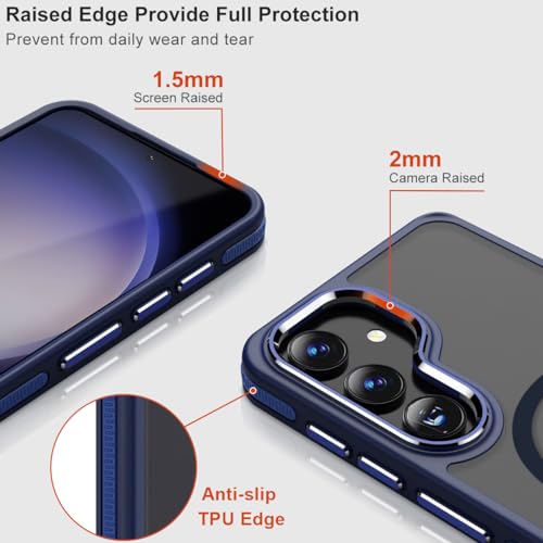 Image of MALEWOLF Magnetic Case for Samsung Galaxy S23 Fe, Slim Color Hybrid Cover