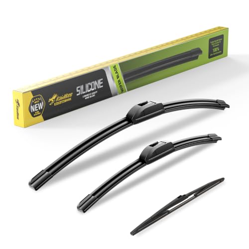 Image of Raidbee Silicone Windshield Wiper blades Replacement for | Toyota Prius 2010-2015 All-Season Silicone Windshield Wipers