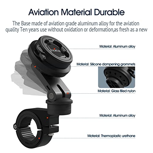 Sincetop Motorcycle Phone Mount,Bike Cellphone Holder With Vibration Dampener Module,Bicycle Out Front Handlebar Mount For Mountain Bike,Scooter,Electric,Mtb And Road Bike #TOP2