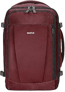 ECOHUB Ryanair Cabin Bag 40x20x25 Underseat Travel Bag 13 Pockets Hand Luggage Backpack Recycled PET Eco Friendly Rucksack for Women & Men Carry on Bag with USB Port, 20L, Grey