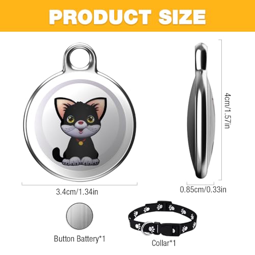 NAVESO Mini Gps Tracker Katze Hund, Katzen Tracker Ohne Abo, Katzentracker Klein Gps mit Halsband, Haustier Trackerfür Katzen, Hunde, Schlüsselschnalle,Echtzeit-Standortverfolgung,Ip65 Wasserdichter
